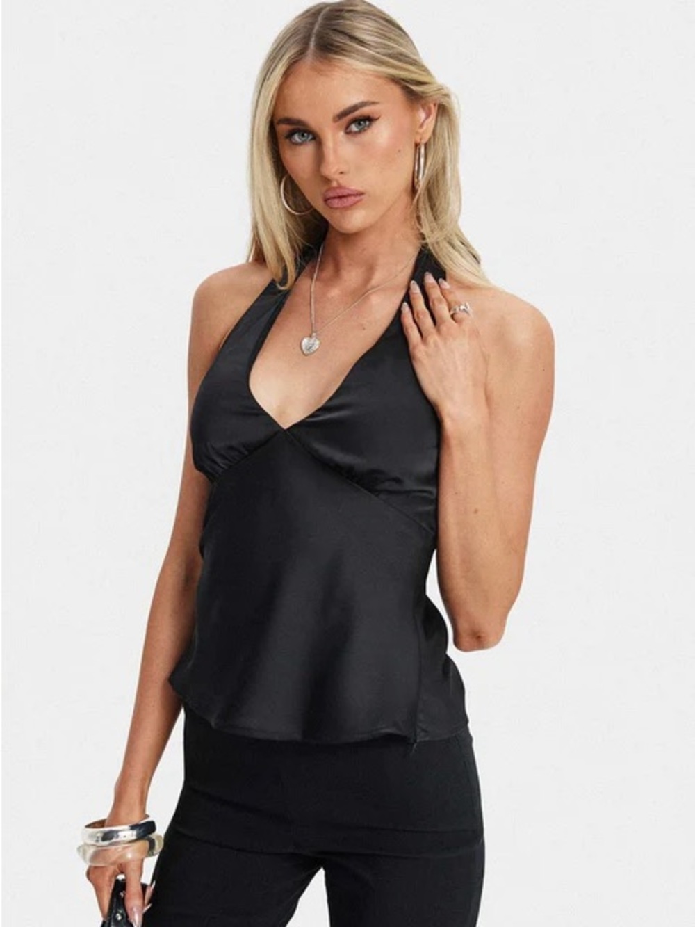 TWO Glassons Black V-Neck Cami Tops